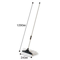 テラモト 水拭きモップＳＴ 糸付き 屋内用 挟み込み式モップ CL3230000　1本