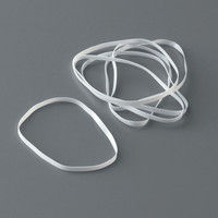 日清紡テキスタイル モビロンバンド （洗浄タイプ） 55X2X0.3 白 1袋 （100g・約1135本入） 336-8611