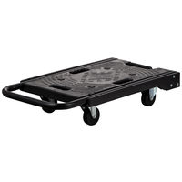 【台車】 アスクル 「現場のチカラ」 小型樹脂折りたたみ台車スタンダード ブラック 1台  オリジナル