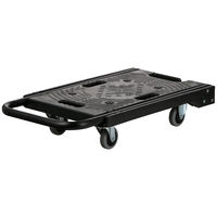 【台車】 アスクル 「現場のチカラ」 小型樹脂折りたたみ台車静音 ブラック 1セット（4台：1台×4）  オリジナル