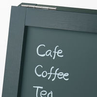 アスクル　A型ブラックボード　両面（ツヤ消し）　大型サイズ　ブラックフレーム　マグネット可【開脚時：52×55×111.5cm】 オリジナル