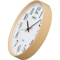 セイコータイムクリエーション 衛星電波掛時計 GP220A 1個 直径309mm ナチュラル枠 衛星電波時計 壁掛け アナログ表示 電池付き