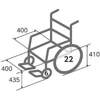 三貴ホールディングス 車いす(自走式)用転倒防止バー付ボンベ架 MS-0008 1台 8-2484-11（直送品）