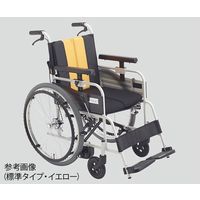三貴ホールディングス ノンバックブレーキ車椅子(アルミ製) エメラルド 標準 MBY-47B 1個 8-9242-02（直送品）