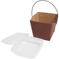 協和パック 取っ手付き 紙製弁当容器 デリメイト TK125 ブラウン 00521291 1包：240枚（20×12）（直送品）