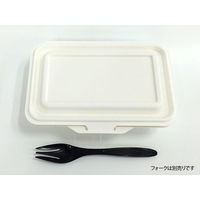 ケーピープラテック 紙製弁当容器 ランチボックス KM-51 ホワイト 54860 1包：600枚（50×12）（直送品）