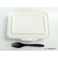 ケーピープラテック 紙製弁当容器 ランチボックス KM-52 ホワイト 54863 1包：400枚（50×8）（直送品）