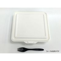 ケーピープラテック 紙製弁当容器 ランチボックス KM-53 ホワイト 54866 1包：200枚（25×8）（直送品）