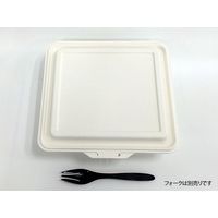 ケーピープラテック 紙製弁当容器 ランチボックス KM-55 ホワイト 54872 1包：200枚（25×8）（直送品）