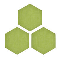 LIBGRAPHY OTTO 吸音材防音材 六角形タイプ アップルグリーン 幅153×奥行173×厚み30mm 1セット（3枚入）（直送品）