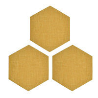 LIBGRAPHY OTTO 吸音材 防音材 六角形タイプ マスタード 幅153×奥行173×厚み30mm 1セット（3枚入）（直送品）