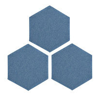 LIBGRAPHY OTTO 吸音材防音材 六角形タイプ インディゴブルー 幅153×奥行173×厚み30mm 1セット（3枚入）（直送品）