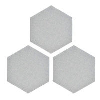LIBGRAPHY OTTO 吸音材 防音材 六角形タイプ グレー 幅153×奥行173×厚み30mm 1セット（3枚入）（直送品）