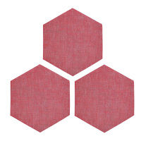 LIBGRAPHY OTTO 吸音材 防音材 六角形タイプ レッド 幅153×奥行173×厚み30mm 1セット（3枚入）（直送品）