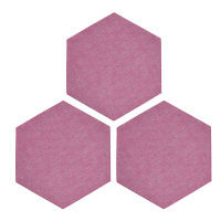 LIBGRAPHY OTTO 吸音材 防音材 六角形タイプ チェリーピンク 幅153×奥行173×厚み30mm 1セット（3枚入）（直送品）