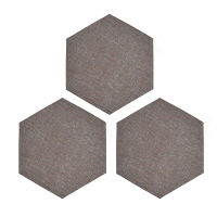 LIBGRAPHY OTTO 吸音材 防音材 六角形タイプ ブラウン 幅153×奥行173×厚み30mm 1セット（3枚入）（直送品）