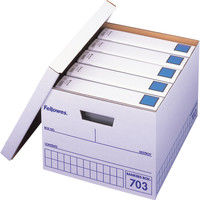 フェローズ 703ボックスバンカーズボックス スタンダード(青) 0970502 1カートン(15枚:3枚/パック×5)（直送品）