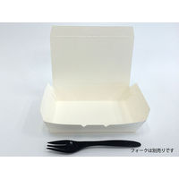 ケーピープラテック 紙製弁当容器 ランチボックス KM-15 白 54907 1包：600枚（50×12）（直送品）