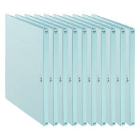 プラス たすけあ 利用者カルテ フラットファイル 1袋(10冊入) ブルー FL-805FF 介護 ラミネート加工 A4
