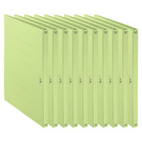 プラス たすけあ 利用者カルテ フラットファイル 1袋(10冊入) グリーン FL-805FF 介護 ラミネート加工 A4