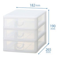 サンコープラスチック エルピス A5浅型3段クリア A5 A-503W 1セット（4台：1台×4）