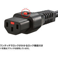 サンワサプライ 抜け防止ロック電源コード APW12-515C13LK02BL 1本（直送品）