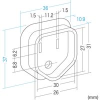 サンワサプライ プラグ安全カバー TAP-PSC3N100 1セット（100個入り）（直送品）