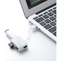 サンワサプライ カードリーダー付きUSB2.0ハブ（ホワイト） USB-2HC319W 1個（直送品）