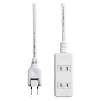 延長コード 電源タップ コンセント 2m 2ピン 3個口 ほこりシャッター 白 T-ST02N-2320WH エレコム 1個