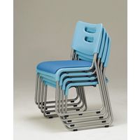 ライオン事務器 スタッキングチェアー SF-SC-WN5 W ホワイト 1脚（直送品）