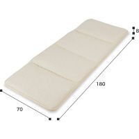 4つ折り出来るごろ寝長座布団 グリーン シングル 幅700mm 奥行1800mm 高さ80mm（直送品）