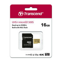 Transcend（トランセンド）microSDカード 16GB MLC TS16GUSD500S 1個