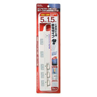 朝日電器 サージ付マルチタップ 5P1.5M WLS-5015B(W) 1個