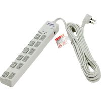 朝日電器 LEDスイッチ付タップウエブレーカー付 WLS-LU650SB(W) 1個