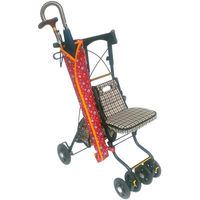 サギサカ　車椅子用傘・杖ホルダー レッド花柄 76102　kanri20181215-011　1個（直送品）