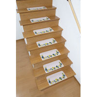 サンコー おくだけ階段マット クローバー ライトベージュ KO-96 1セット（直送品）