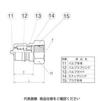 ヤマトエンジニアリング ヤマト SPY2ーPーBSBM 真鍮STYカプラ/プラグ 1個（直送品）