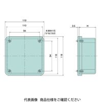 日動電工 露出用四角ボックス深形N無防水カブセ アイボリー HI 4B60KJHW 1セット(4個)（直送品）