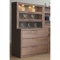 【車上渡し】 関家具 コレクションケース カベル キャビネット ブラウン 幅900×奥行450×高さ1390mm CABELCA 1台（直送品）