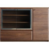 【車上渡し】 関家具 リビングボード ディーク サイド ブラウン 幅1202×奥行412×高さ851mm DEAKSI120 1台（直送品）