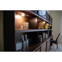 【車上渡し】 関家具 リビングボード デコラ スライド ブラウン 幅1402×奥行390×高さ1800mm DECORA140 1台（直送品）