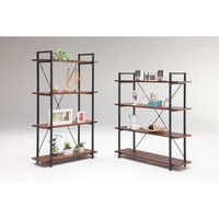 【車上渡し】関家具 ラック110 センチュリー ブラウン/ブラック 幅1100×奥行350×高さ1250mm センチュリー 1台（直送品）