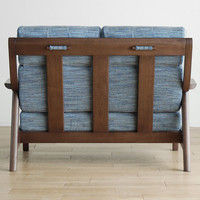 【車上渡し】 関家具 ソファ サーバー ショコラ/ストロークアクア 幅1420mm SERVERSOFA142STA 1台（直送品）