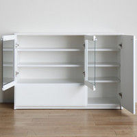 【車上渡し】 関家具 リビングボード テッセル サイド ホワイト 幅1202×奥行412×高さ851mm TESESI120 1台（直送品）