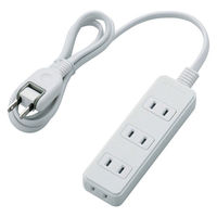延長コード 電源タップ コンセント 1m 2ピン 4個口 スイングプラグ ホワイト T-S02N-2410WH エレコム 1個