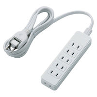 延長コード 電源タップ コンセント 2m 2ピン 6個口 スイングプラグ ホワイト T-S02N-2620WH エレコム 1個