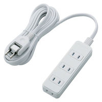 延長コード 電源タップ コンセント 3m 2ピン 4個口 ほこりシャッター 白 T-ST02N-2430WH エレコム 1個