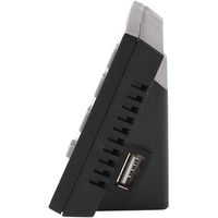 ノア精密 交流式デジタル時計：レッドチャージ 置き時計 [アラーム] 65×175×42mm T-738 BK 1個（直送品）