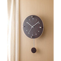 ノア精密 アンティール 掛け時計 [電波 ステップ 振り子 秒針停止機能] 270×72×420mm W-473 BR 1個（直送品）