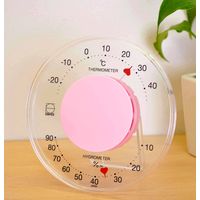 エンペックス気象計 セレナハート温湿度計 桃 LV-7305 1個